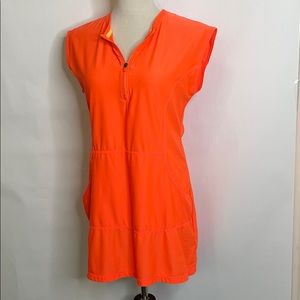 Athleta Orange 1/4 Zip Top / Dress (M)